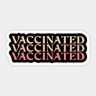 corona vaccinated typography Sticker